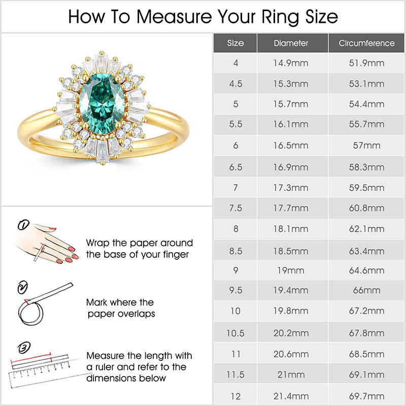 1.5CT Moissanite Engagement Ring for Women VVS1 Clarity Green Oval Cut Halo Moissanite Wedding Ring S925 Sterling Silver with 9K