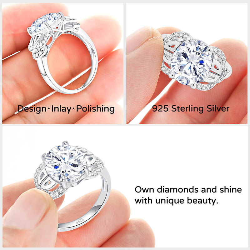 5 CT Oval Cut Cubic Zirconia Engagement Ring