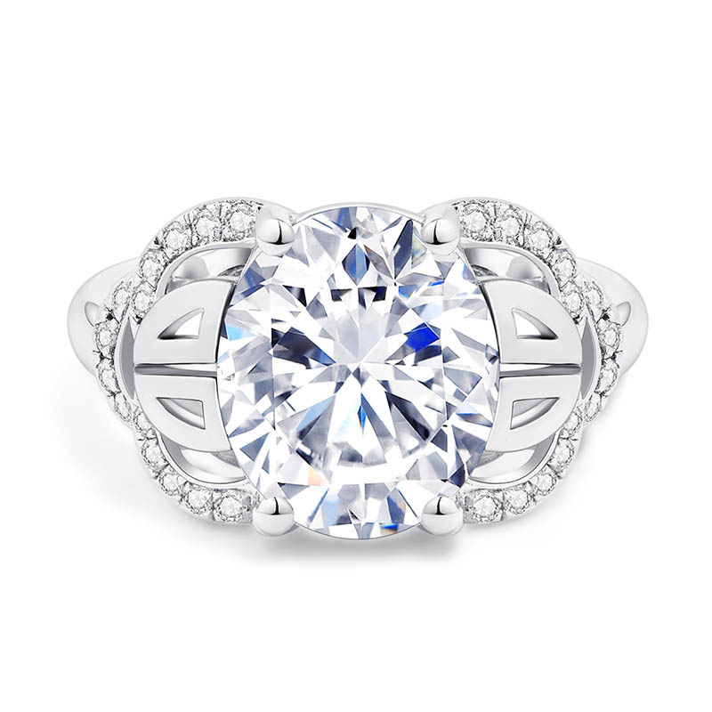 5 CT Oval Cut Cubic Zirconia Engagement Ring