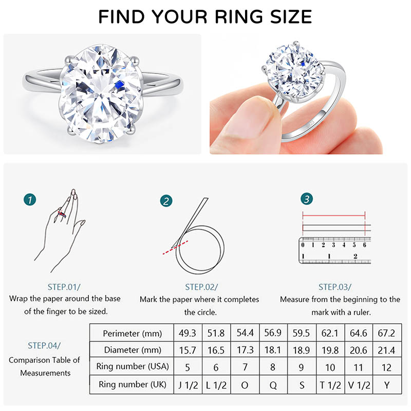 5 CT Oval Cut Cubic Zirconia Solitaire Engagement Ring for Women