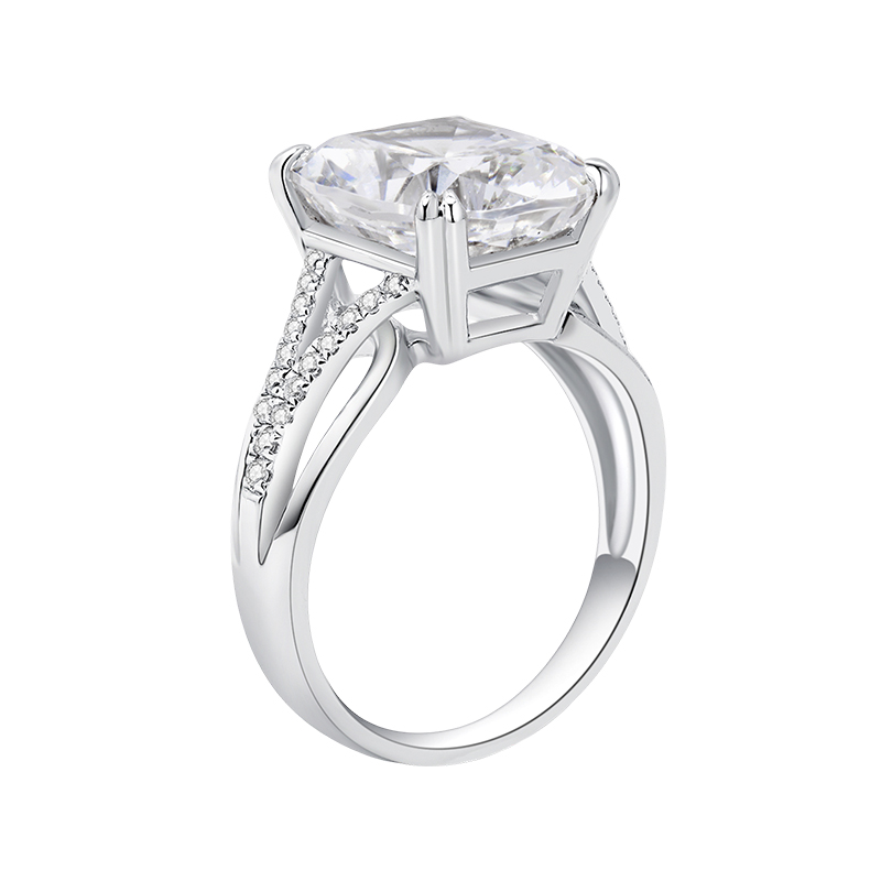 6.5 CT Cushion Cut Cubic Zirconia Engagement Ring