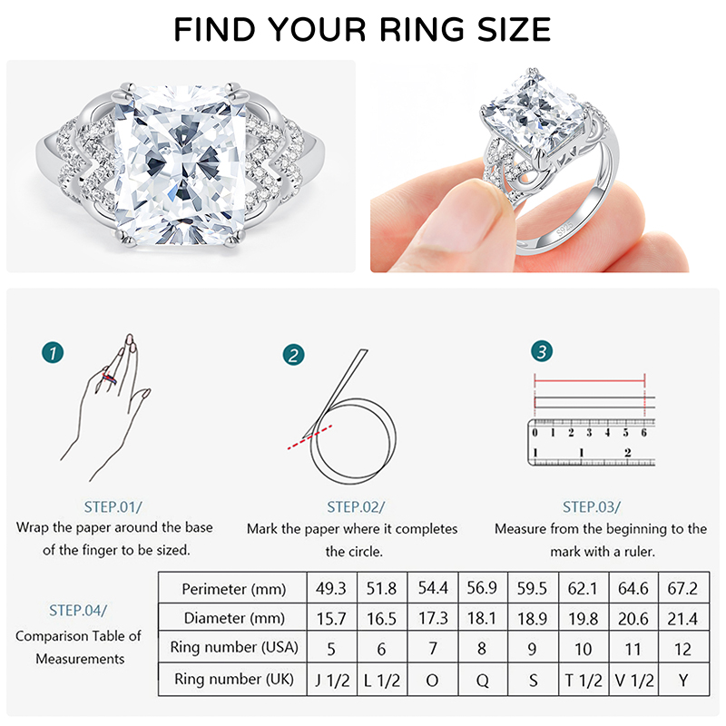 6.5 CT Emerald Cut Cubic Zirconia Engagement Ring