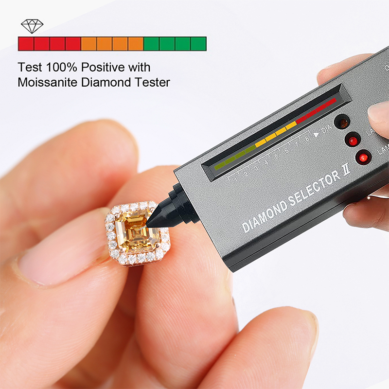 Moissanite Stud Earrings, 2.4CT 6mm Asscher Cut Brown Square D VVS1 Clarity Screw Back Halo Earrings S925 Sterling Silver with 18K Rose Gold Plated Hypoallergenic Earrings for Him/Her