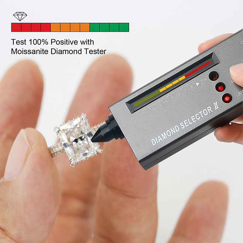 Moissanite Engagement Ring for Women VVS1 Clarity Asscher Cut Lab Created Diamond Wedding Band S925 Sterling Silver with 9K Gold